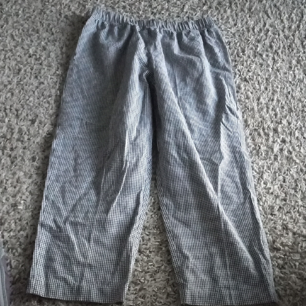 Kids Black and White Checkered Pants